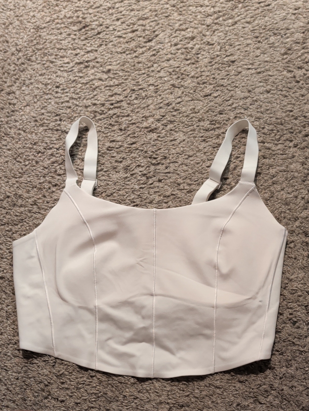 Offline By Aerie Real Me White Corset Sports Bra